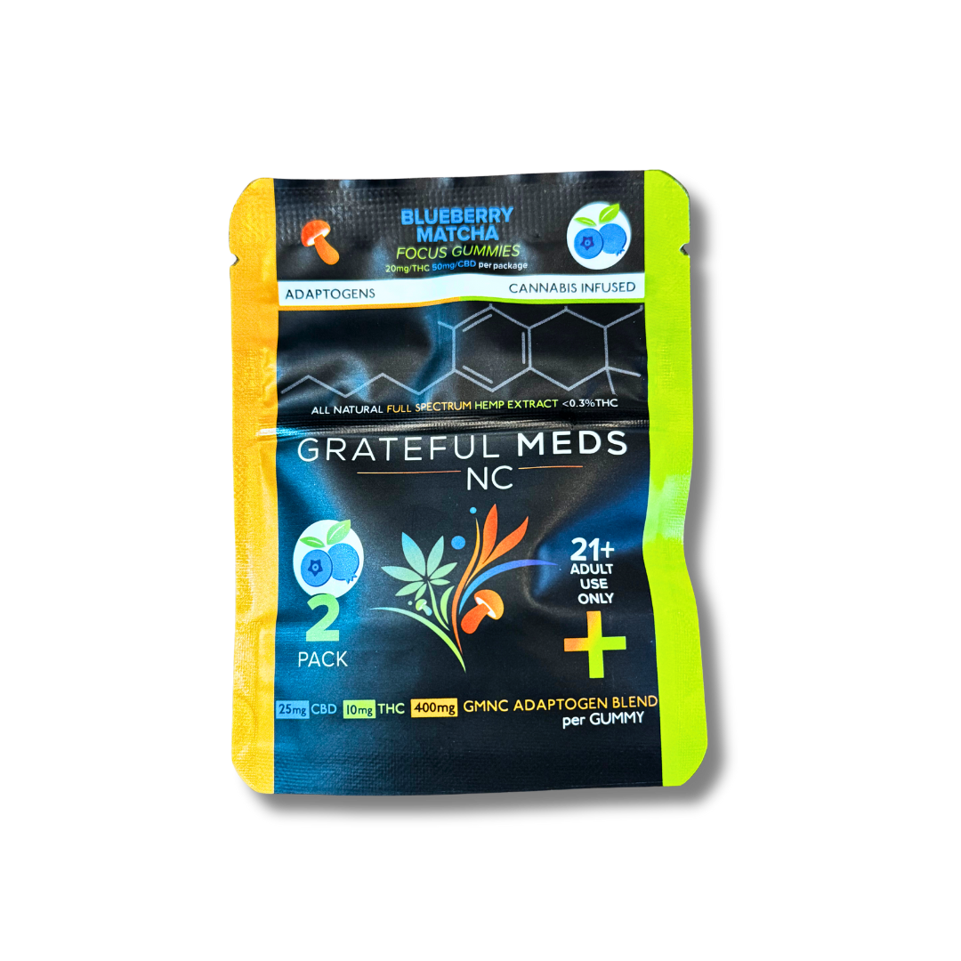 Grateful Meds NC | Gummies | 2 Pack / Blueberry Matcha